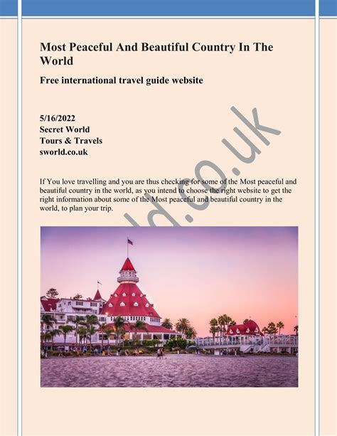 Most Peaceful And Beautiful Country In The World by Sworld - Issuu