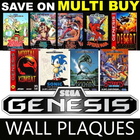 Sega Mega Drive Genesis Game Retro Metal Signs Man Cave Vintage Wall