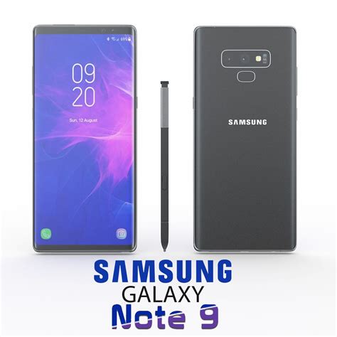 Samsung Galaxy Note 9 Black 3d Model 39 3ds C4d Fbx Ma Max Obj Free3d