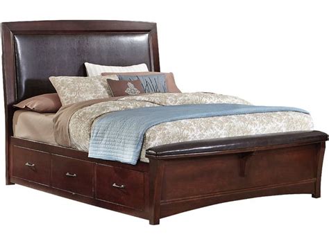 Vaughan Bassett Transitions Dark Cherry Queen Upholstered Bed Landl