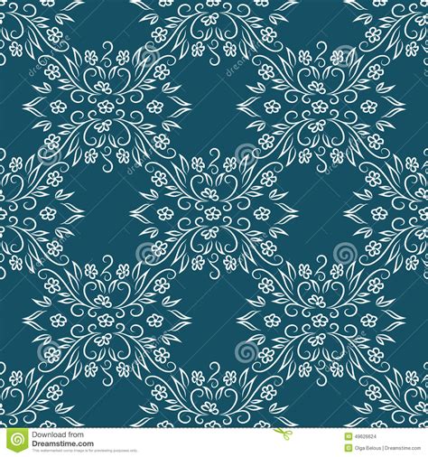 Seamless With Vintage Floral Pattern Stock Vector Illustration Of