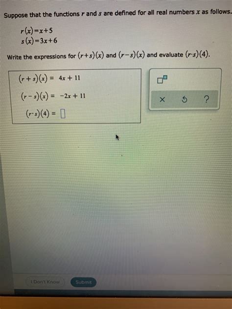 Solved Suppose That The Functions R And S Are Defined For Chegg