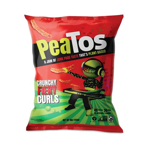 Peatos Crunchy Curls Fiery Hot Thrive Market