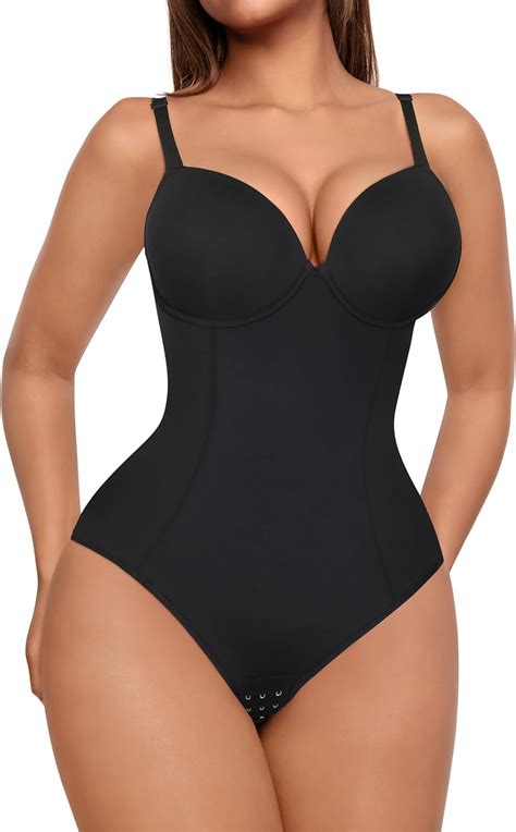 Feelingirl Shapewear Bodysuit For Women Body Shaper Backless Strapless