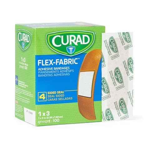 Curad Fabric Adhesive Bandage 1 X 3 Box Of 100 Wound Care Product