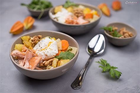 Rezept für Lachs Bowl mit Herbstgemüse Ein Bowl Rezept für den Herbst