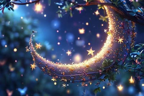 Disney Pixar-style digital rendering of the Crescent moon by runway ...