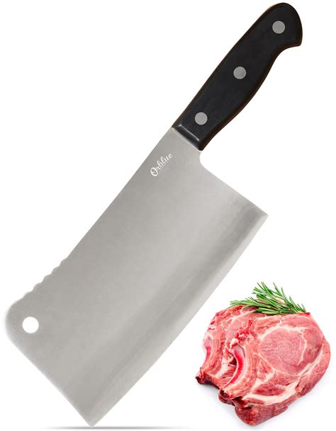 Orblue Premium Meat Cleaver 7 Inch Stainless Steel Blade Home Kitchen