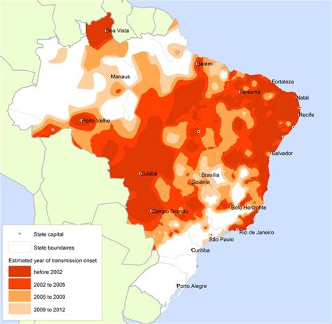 Expansion Of Dengue Transmission Area In Brazil The Intervals Of