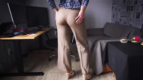 Perfect Ass Asian In Tight Work Trousers Teases Visible Panty Line XHamster