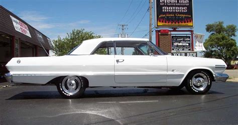 I Love Muscle Cars White Chevrolet Impala 1963 Super Sport