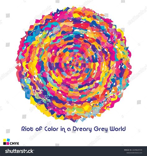 Riot Colors Artistic Bright Colours Circle Stock Vector (Royalty Free ...