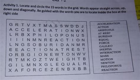 Locate And Circle The 15 Words In The Gridwords Appears Straight