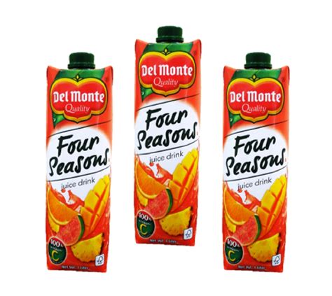 Del Monte Four Seasons Juice Drink Set Of 3 Tetra Pack 1liter Lazada Ph