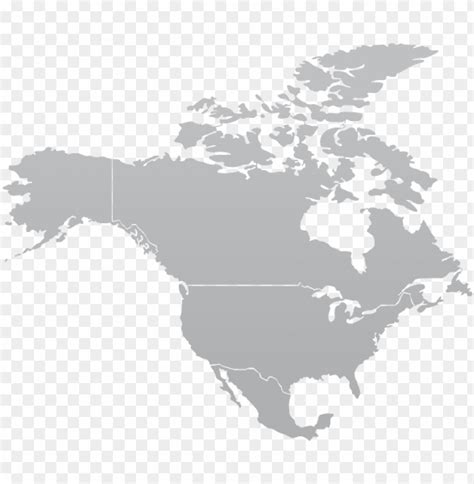 North America Map Gray Png Image With Transparent Background Toppng