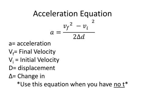 Ppt Kinematics Equations Powerpoint Presentation Id