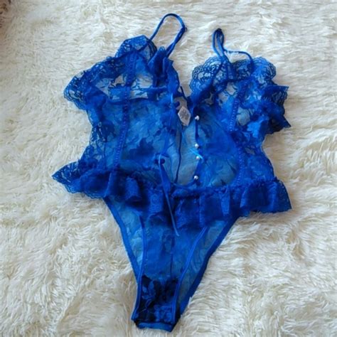 Intimates Sleepwear Baby Blue Vintage Lingerie Lace Poshmark