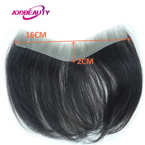 ZJZZ HZZA Human Hair Men Toupee V Loop Front Thin Skin PU Wigs Remy