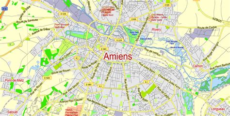 amiens vector map france exact city plan scale editable adobe
