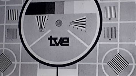 Imagen del televisor con la carta de ajuste de TVE de los Años 1970 s