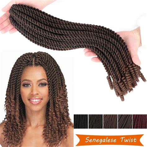 Synthetic Braiding Hair Ombre Senegalese Twist Hair Crochet Hair Curly