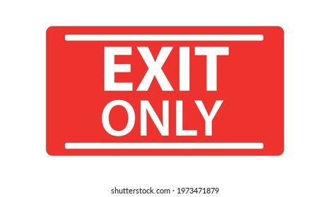 Exit Sign Red Warning Symbol Exit Stock Vector (Royalty Free ...