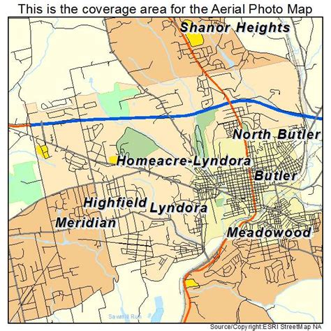 Aerial Photography Map Of Homeacre Lyndora Pa Pennsylvania