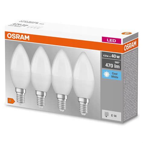 Osram 4x żarówka Led E14 5 5w 40w 470lm 4000k 4058075819610 • Cena