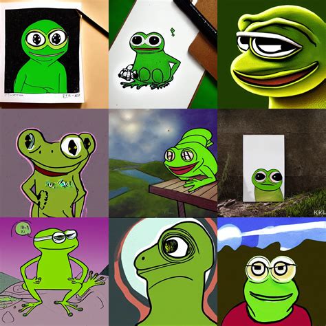 An Illustration Of Realistic Pepe The Frog In A Scenic Stable