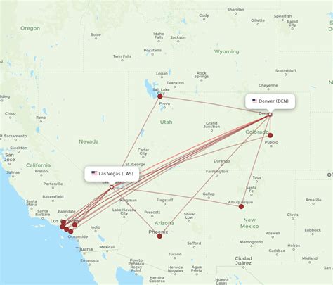 All Flight Routes From Las Vegas To Denver LAS To DEN Flight Routes