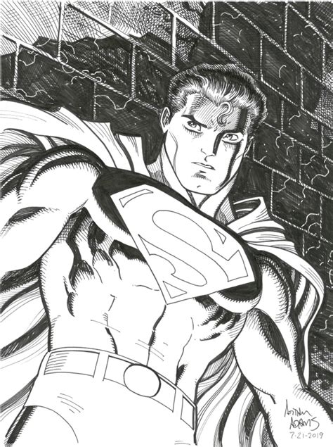 Superman By Arthur Adams Comic Art Comic Art Sketch Comic Art Comic