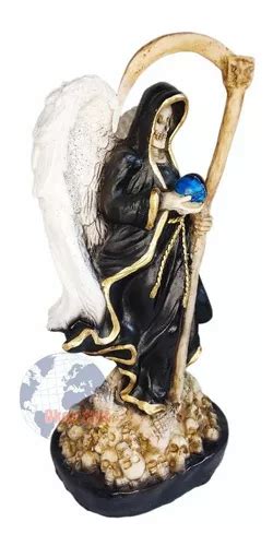 Santa Muerte Estatua Negra Cm Curada Ritualizada Protecc En Venta En