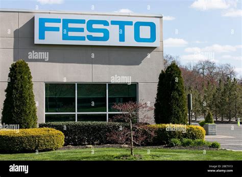 A logo sign outside of a facility occupied by Festo in Eatontown, New Jersey on April 11, 2020 ...