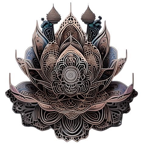 Buddhist Lotus Mandala · Creative Fabrica