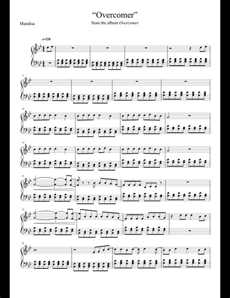 Mandisa - Overcomer sheet music for Piano download free in PDF or MIDI