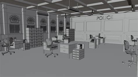 3D Police Station model - TurboSquid 2158042