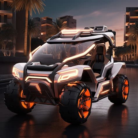 Premium Photo Golf Cart Futuristic Style