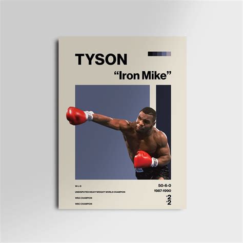 P Ster Mike Tyson Leyenda Iron Mike Merch Vintage Regalo Para Fan