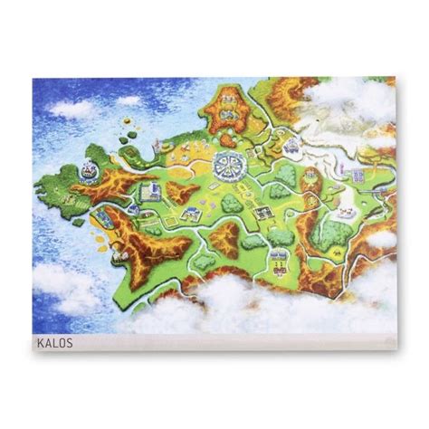 Kalos Pokémon Region Maps Poster | Pokémon Center Official Site