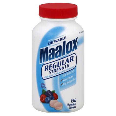 maalox calcium carbonateantacid regular strength chewable tablets