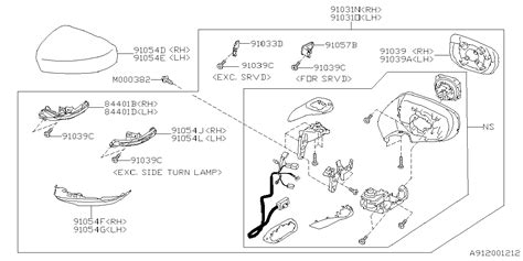 Subaru Impreza Tapping Screw Mirror Repair Scr Body Rear View