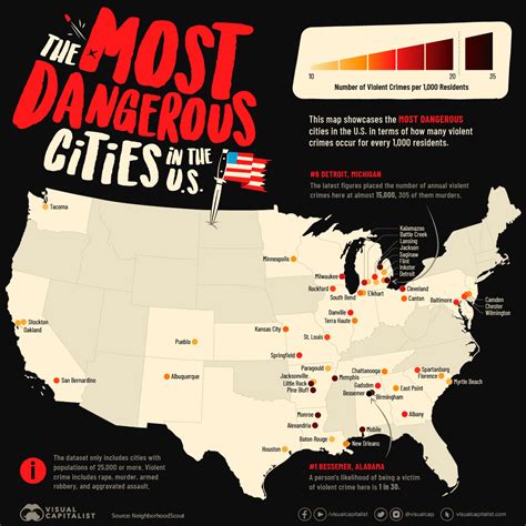 Americas Most Dangerous Cities Mapped Digg