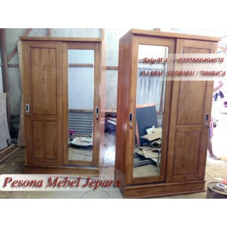 Wardrobe Lemari Pakaian Minimalis Pintu Sliding Cermin