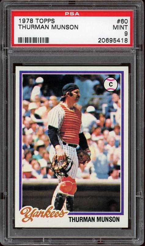 Topps Baseball Thurman Munson Psa Ebay