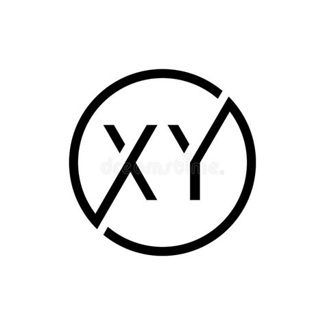 Creative Circle Letter Xy Logo Design Vector Template Initial Linked