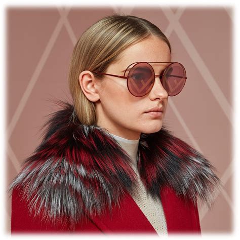 Fendi Run Away Red Oversize Sunglasses Sunglasses Fendi Eyewear Avvenice