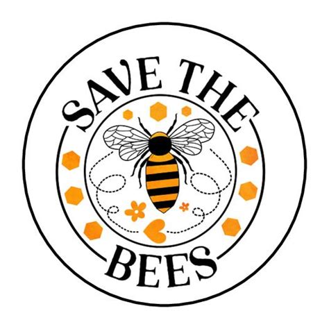 30 SAVE THE BEES STICKERS ENVELOPE SEALS LABELS 1 5 ROUND EBay In