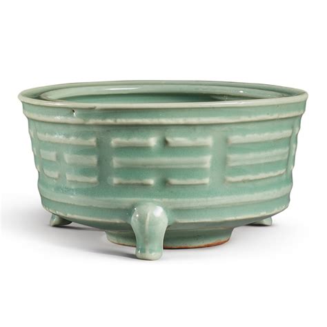 A Longquan Celadon Glazed Trigram Censer Southern Song Yuan