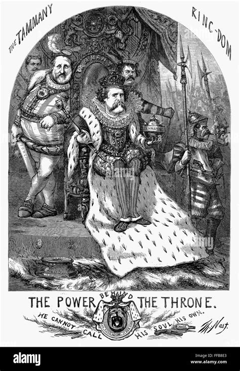 Nast Tweed Cartoon 1870 Nthe Power Behind The Throne Cartoon