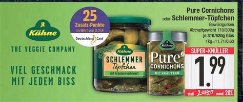 Pure Cornichons Oder Schlemmer töpfchen Angebot bei E Center